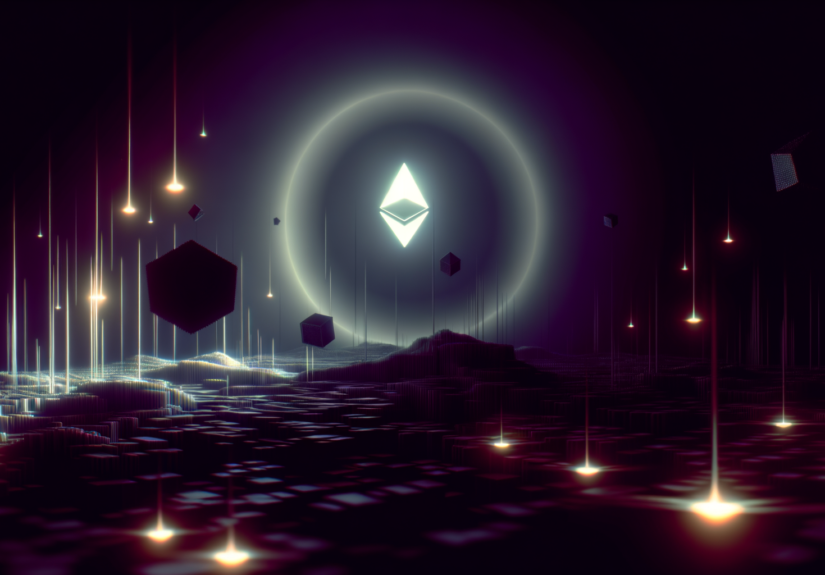 A dark, futuristic Web3 airdrop campaign theme without text.